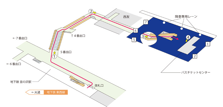 宮の沢バスターミナル詳細 時刻表 路線図 のりば案内 Jhb ジェイ アール北海道バス